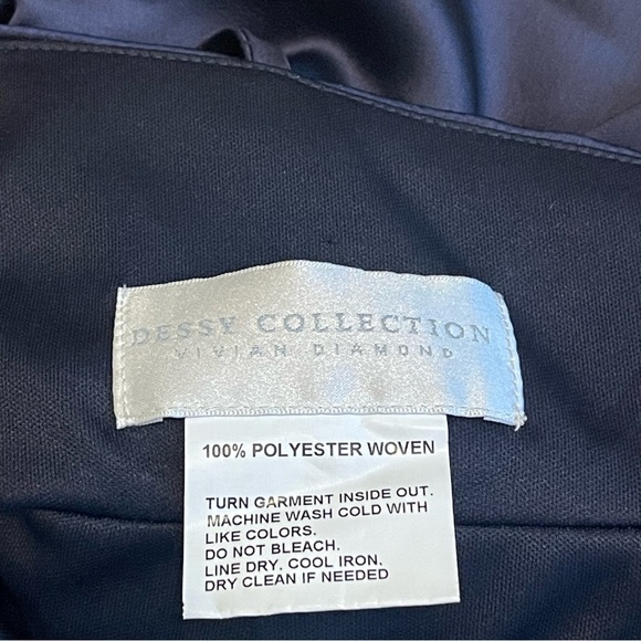 Formal Vivian Diamond Elegant Evening Low Back Maxi Gown Cowl Neck Side Slip S/M - Picture 12 of 12